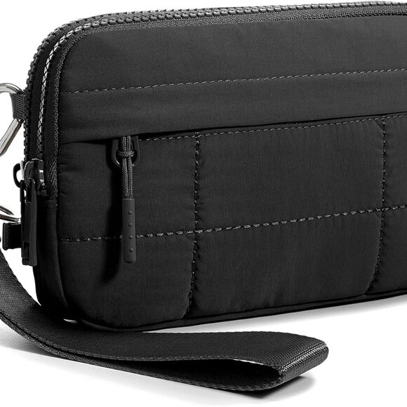 Women Small Crossbody Bag Nylon Quilted RFID Wallets Multi-Use Purse - Picture 1 of 6